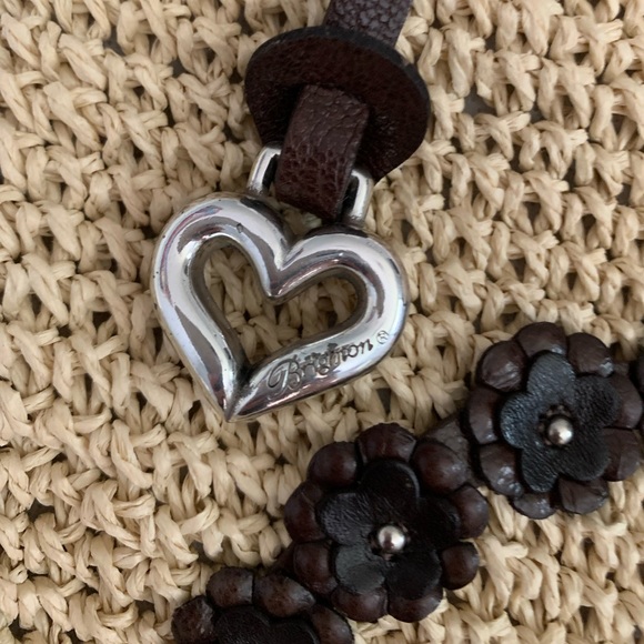 Brighton Peace Sign Brown Tote Purse - Picture 6 of 10